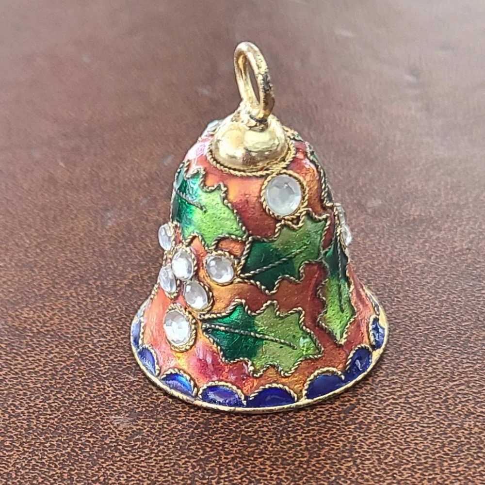 Cloisonne bell ornament 1.5